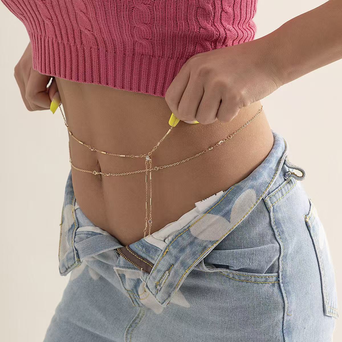 Women's Double-Layer Thin Chain Tassel Body Chain
