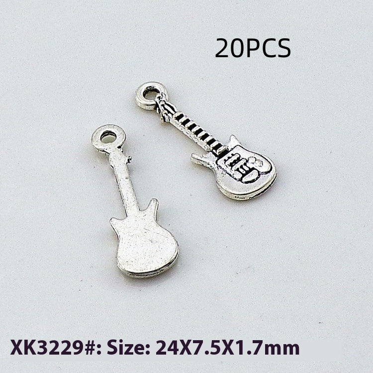Alloy Decoration Accessories Musical Instrument Guitar Hanging Piece Pendant