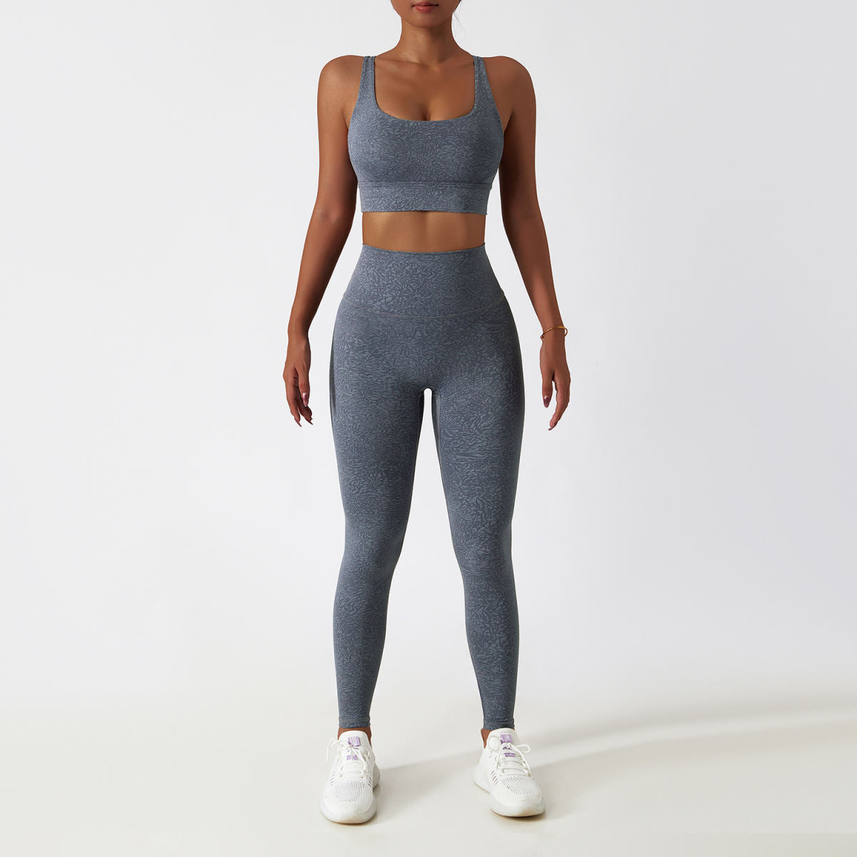 Floral Tight Yoga Suit For Comfortable Back