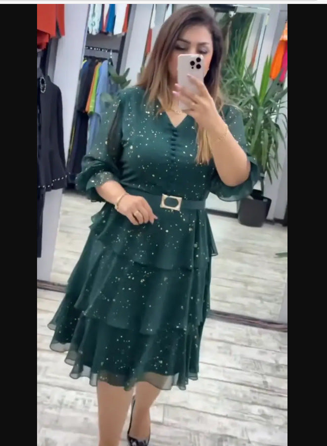 European And American-style Fashion Womens Dress