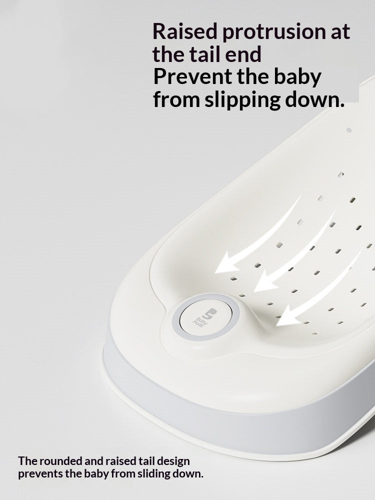 Newborn Baby Bath Support With Adjustable Non-Slip Bath Rack