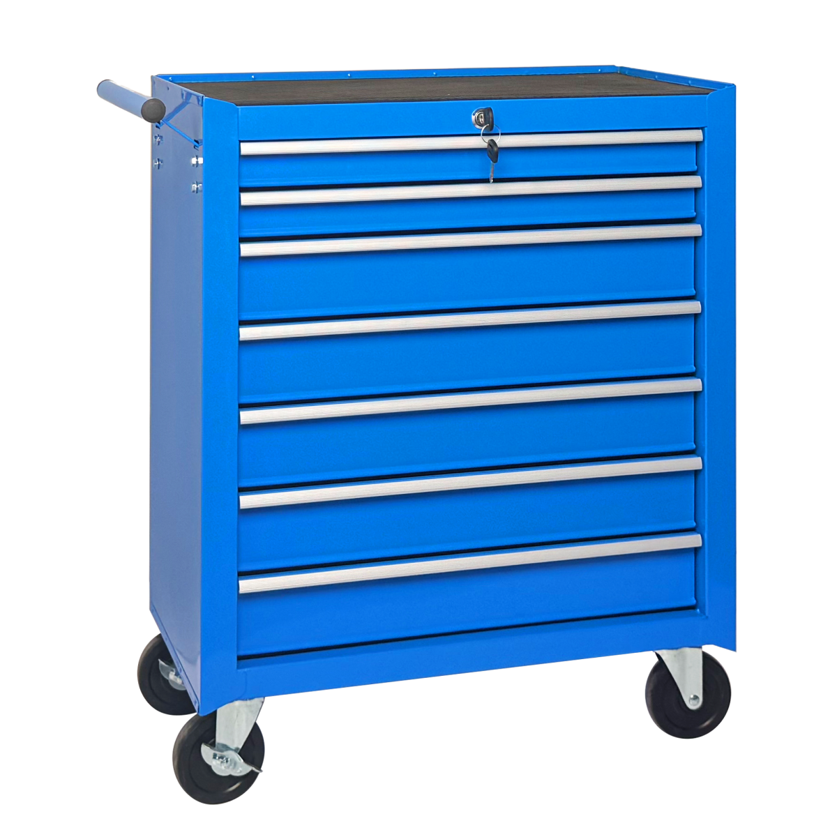 Rolling Tool Chest with 7-Drawer Tool Box with Wheels Multifunctional Tool Cart Mechanic Tool Storage Cabinet for Garage, Warehouse, Workshop, Repair Shop -BLUE