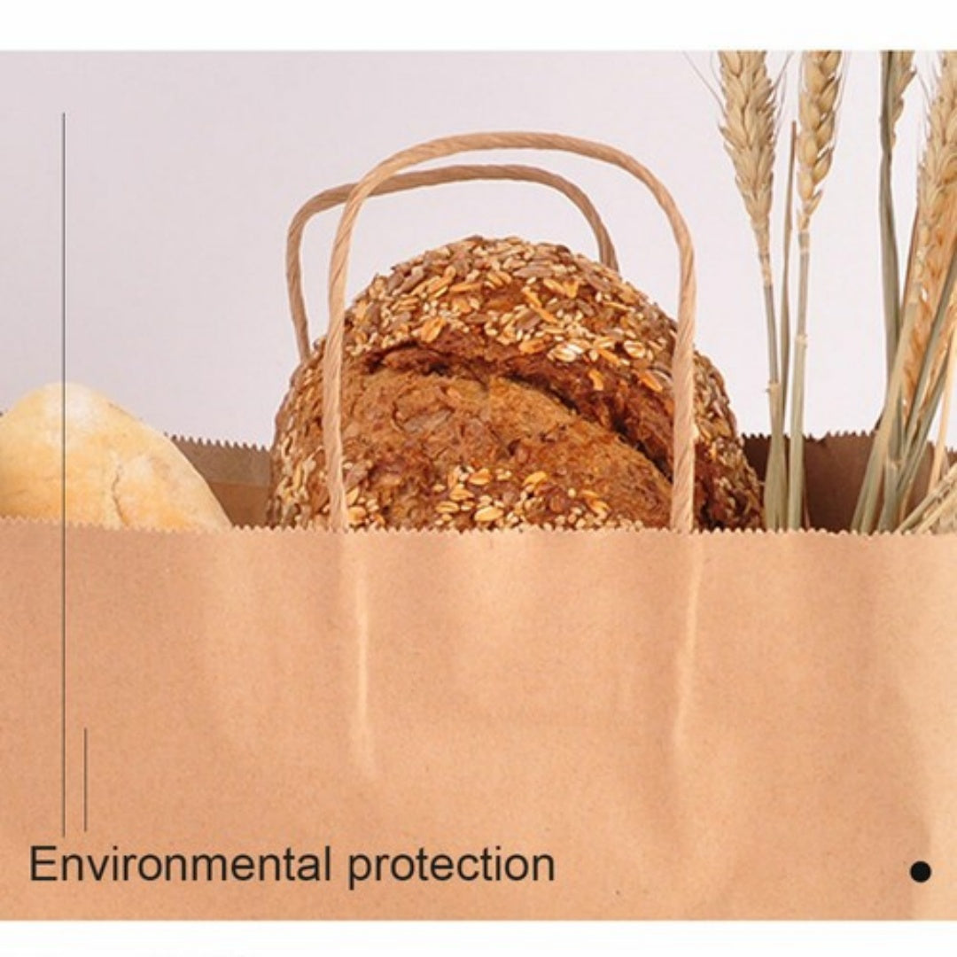 Kraft Paper Bags 50 X Bulk Gift Shopping Carry Craft Brown Bag With Handles AU