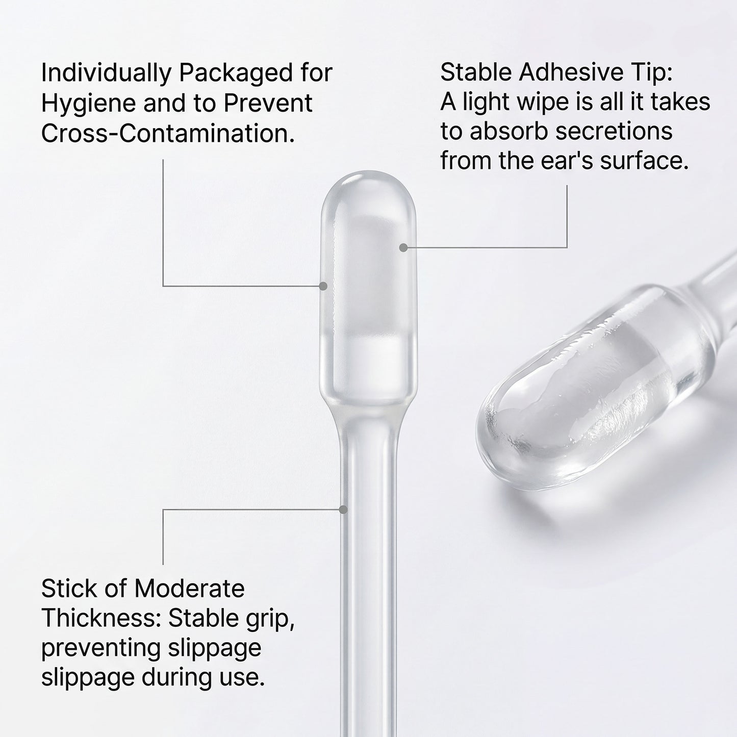 Sticky Ear-cleaning Swabs For Gentle Everyday Care