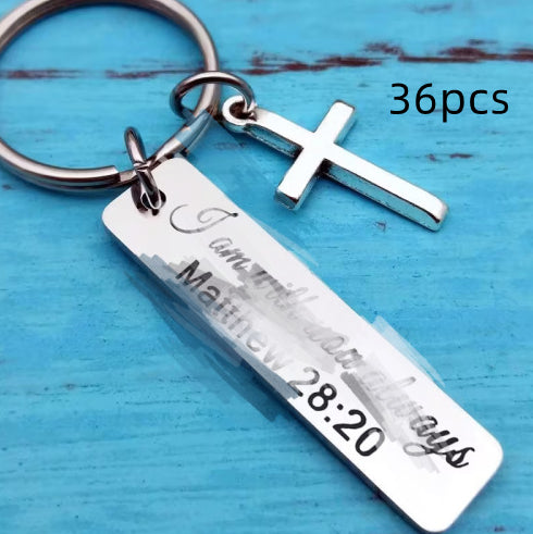 Best-selling Engraved Jewelry Cross Keychain For Bags