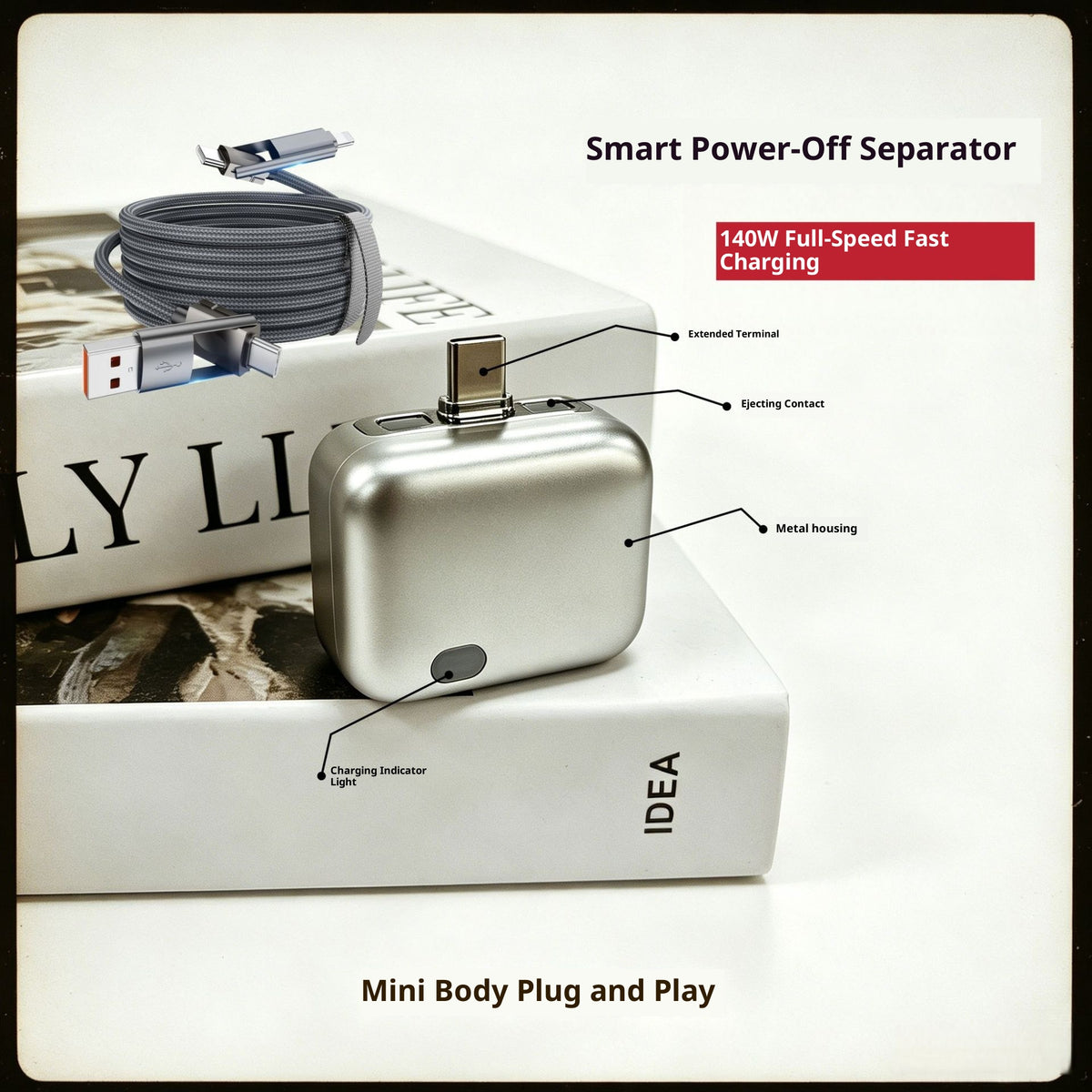 Smart Power-off Adapter Phone Splitter