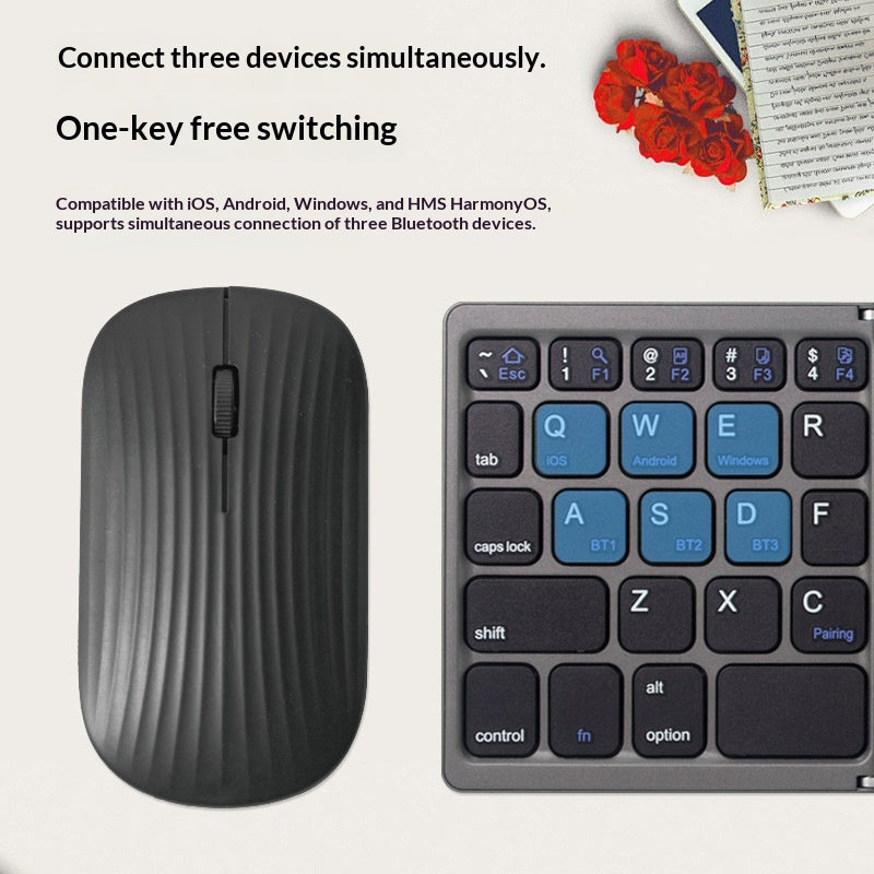 Portable Office Rechargeable Foldable Keyboard And Mouse Combo