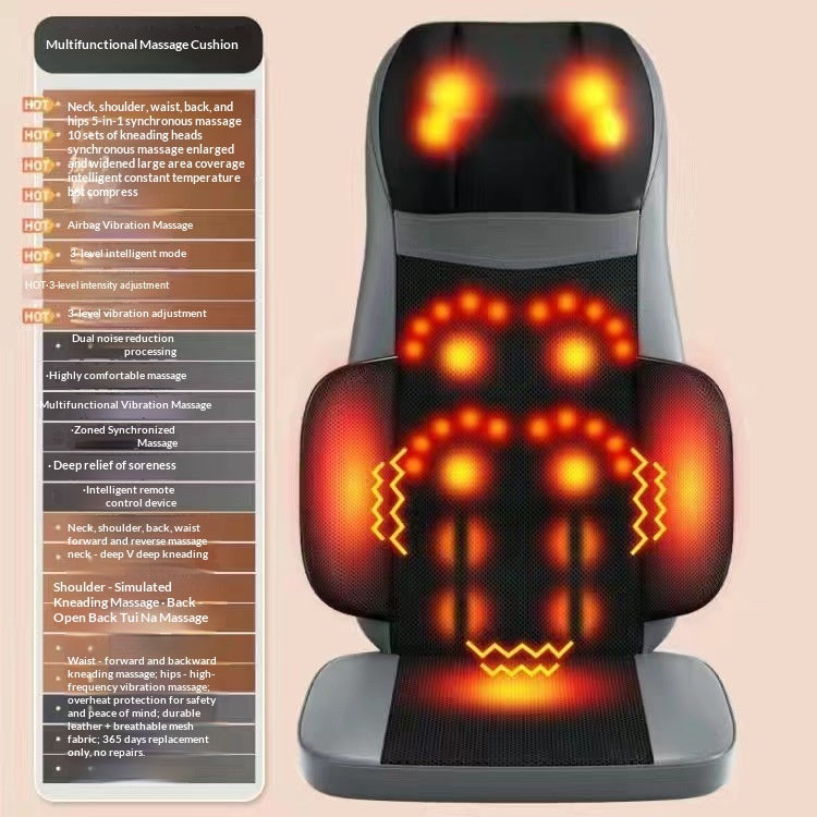 Multi Functional Back Waist And Cervical Massager With Heating For Full Body Massage At Home