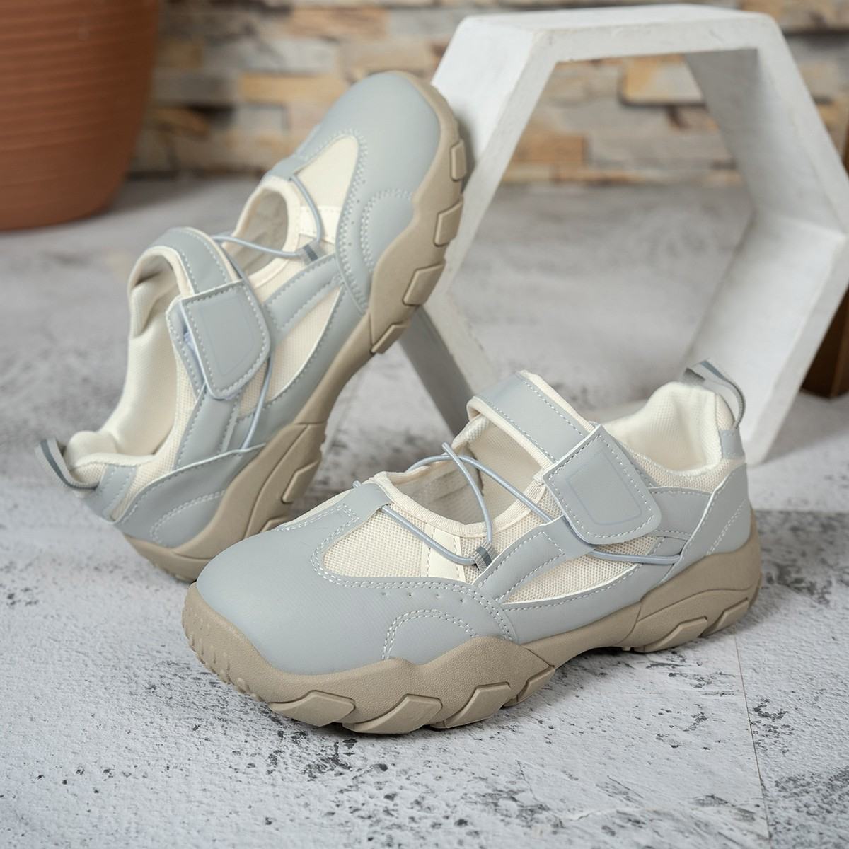 Women Korean Ballet Style Mary Jane Sport Sandals, 2026 New Spring Summer Platform Hook And Loop Trainer Shoes