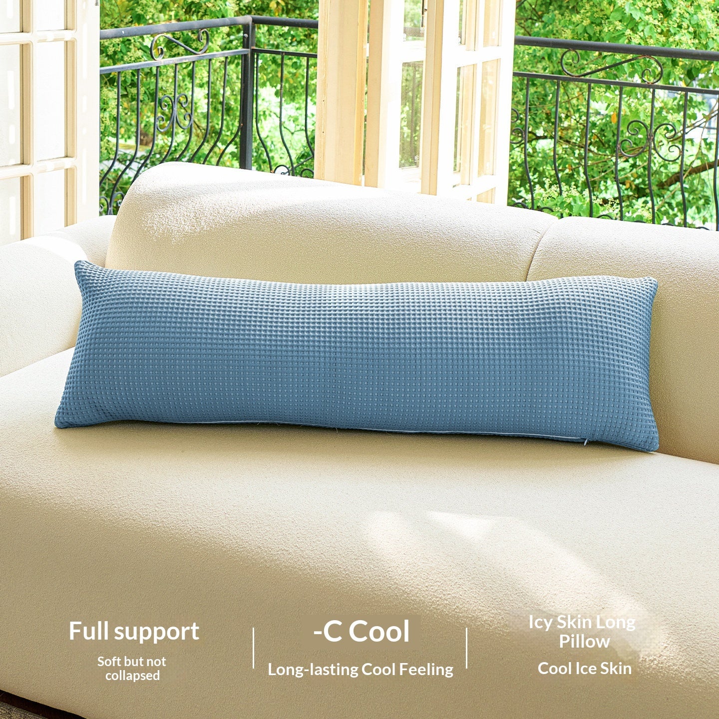 Long Cushion Pillow Ice Silk Cooling Summer Style