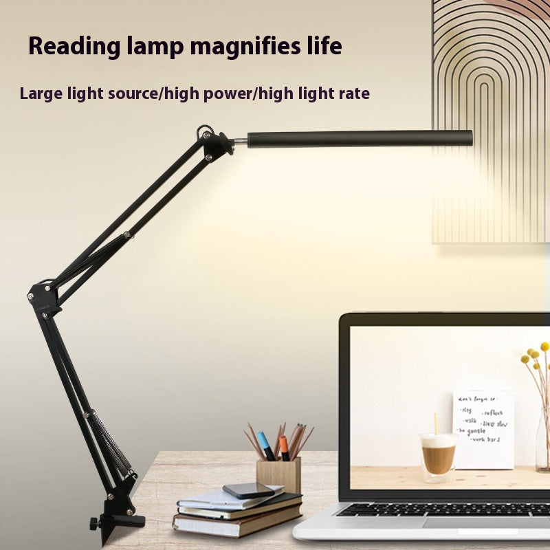 LED Eye Protection Student Dormitory Manicure Bedside USB Beauty Long Arm Folding Clip Lamp