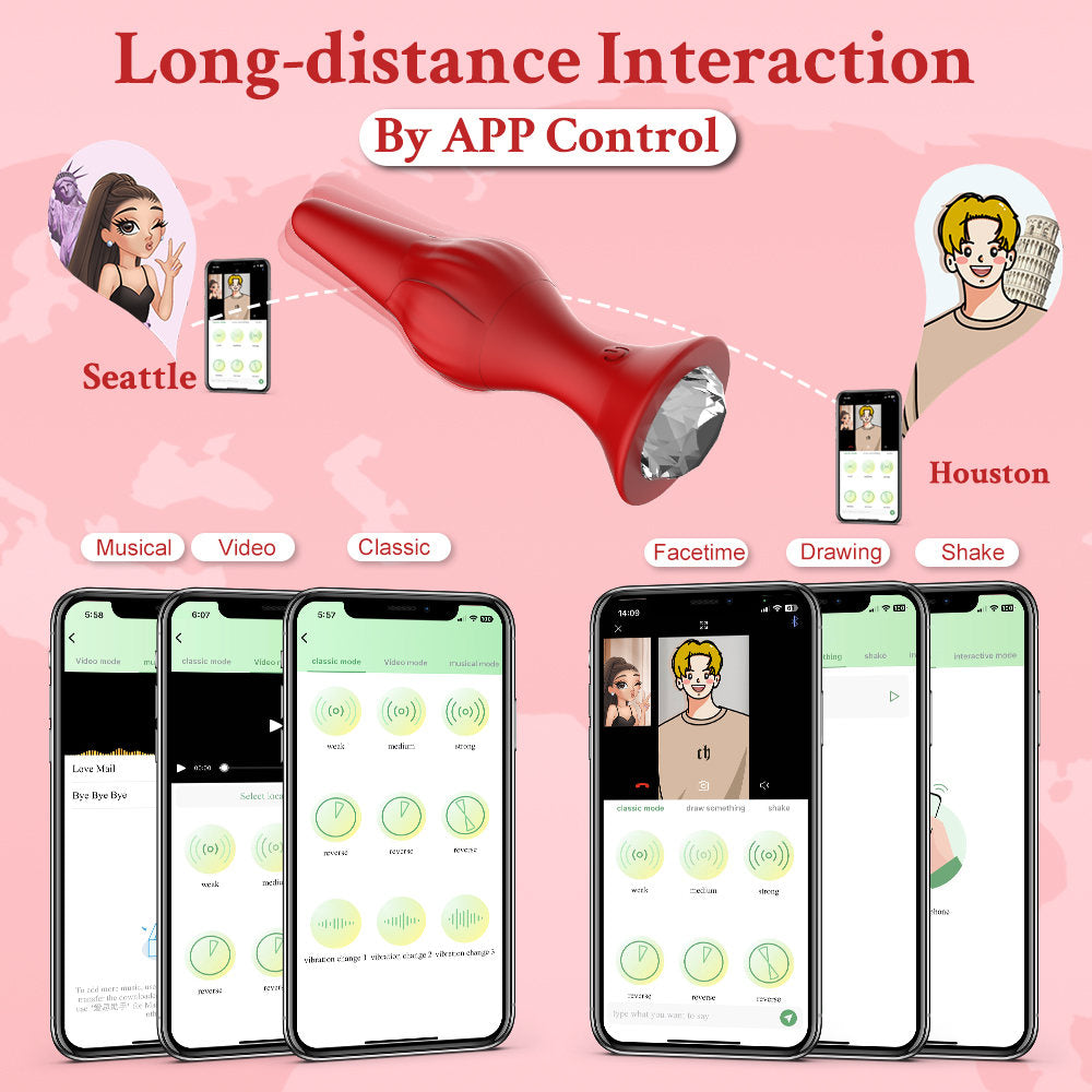 Butt Plug APP Control Vibrating Butt Plug Erotic Dildo Sexy Machine Male Anus Adults Sexy Toys For Women Men