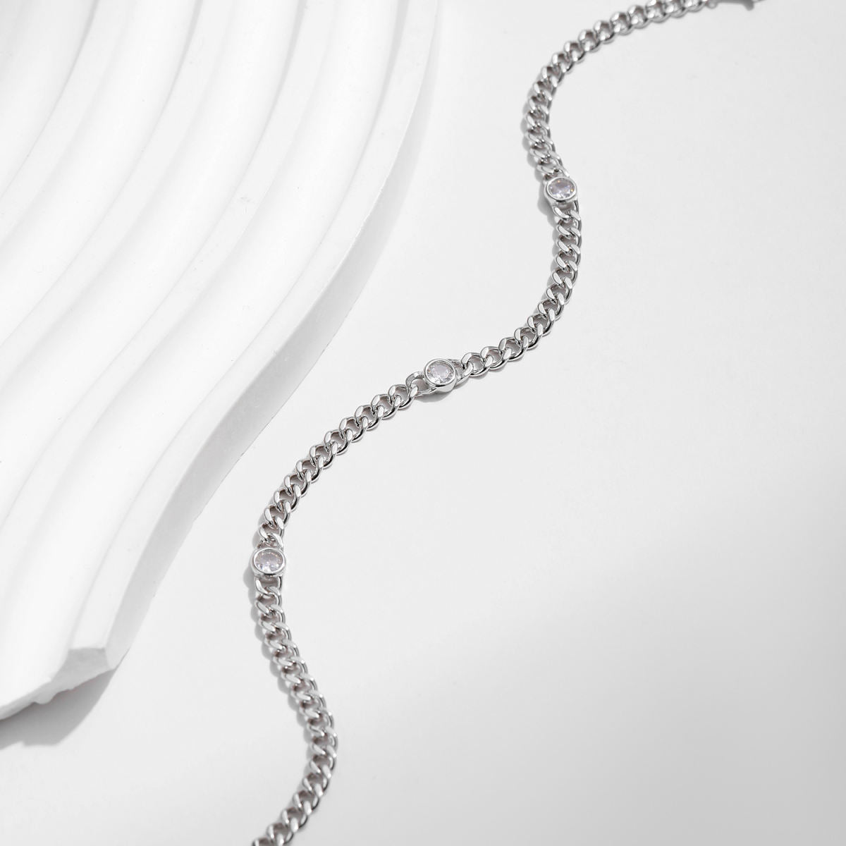 S925 Sterling Silver Japanese Style Personalized Punk Fashion Shining Diamond Bracelet Accessories For Women