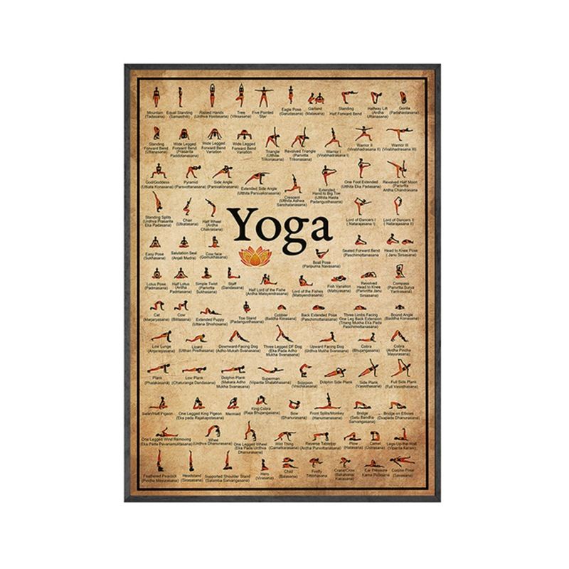 Yoga Pose Poster Illustration Background Wall