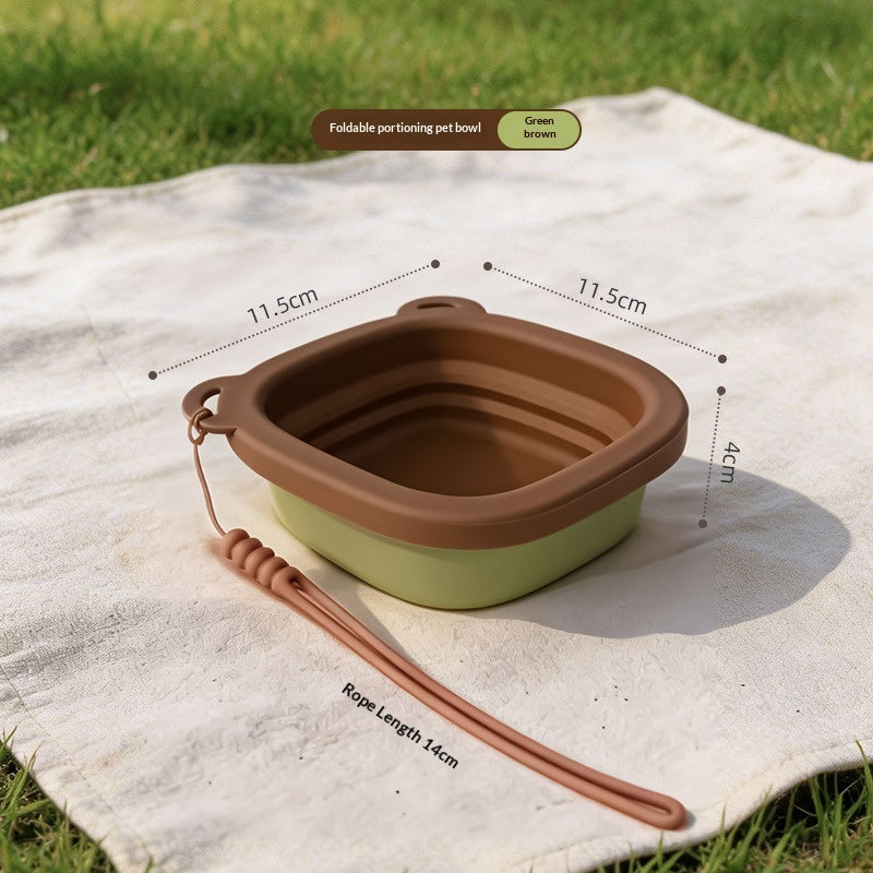 Silicone Foldable Pet Bowl Portable For Outdoor Use