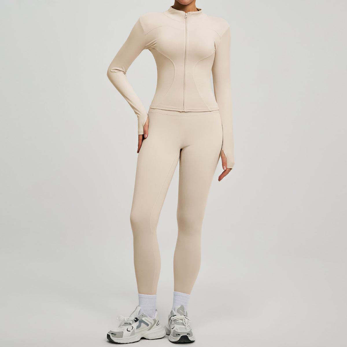 Fitness High-waist Butt-lifting Running Two-piece Set
