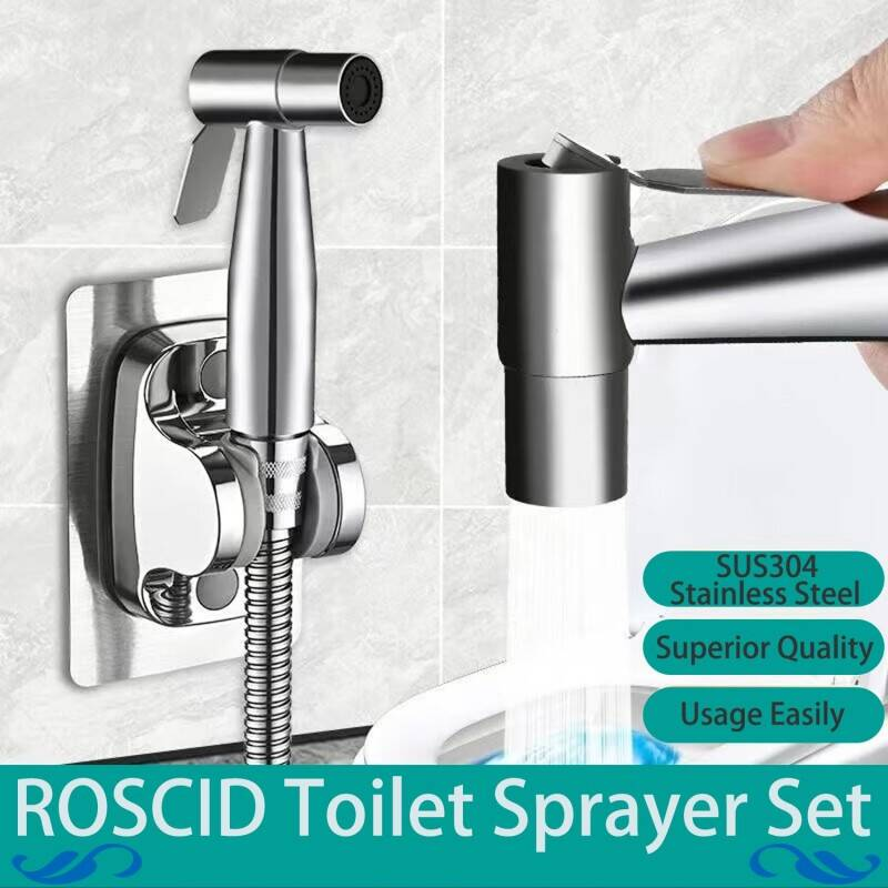 Bidet Attachment & Handheld Bidet Spray Set With 3-Way Diverter Valve Bidet Sprayer Kit Includes 1.5M Hose For Toilet Cleaning & Personal Hygiene Bidet Spray For Bathroom Sink & WC Surfaces