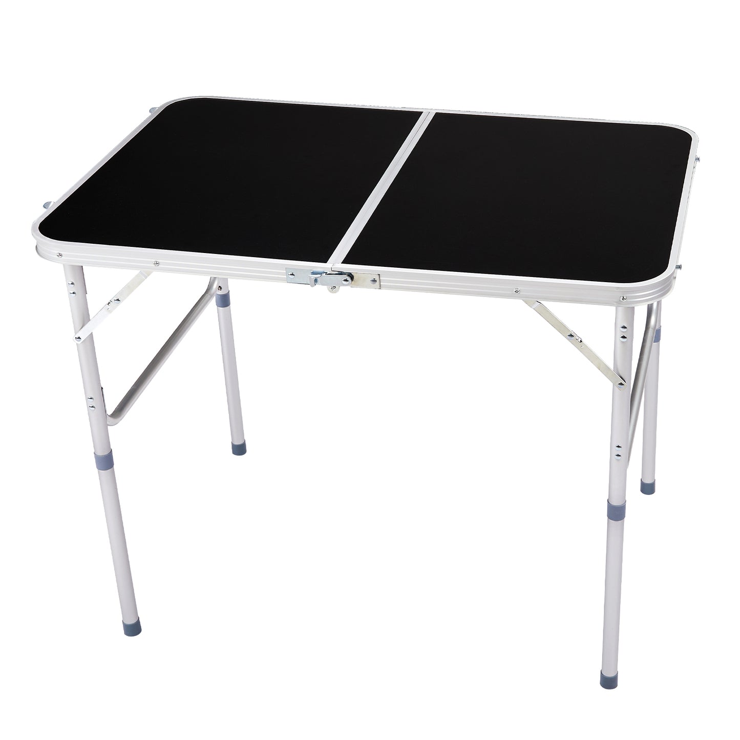 3ft 90-60cm Aluminum Folding Table Portable Outdoor Camping Picnic Desk Black
