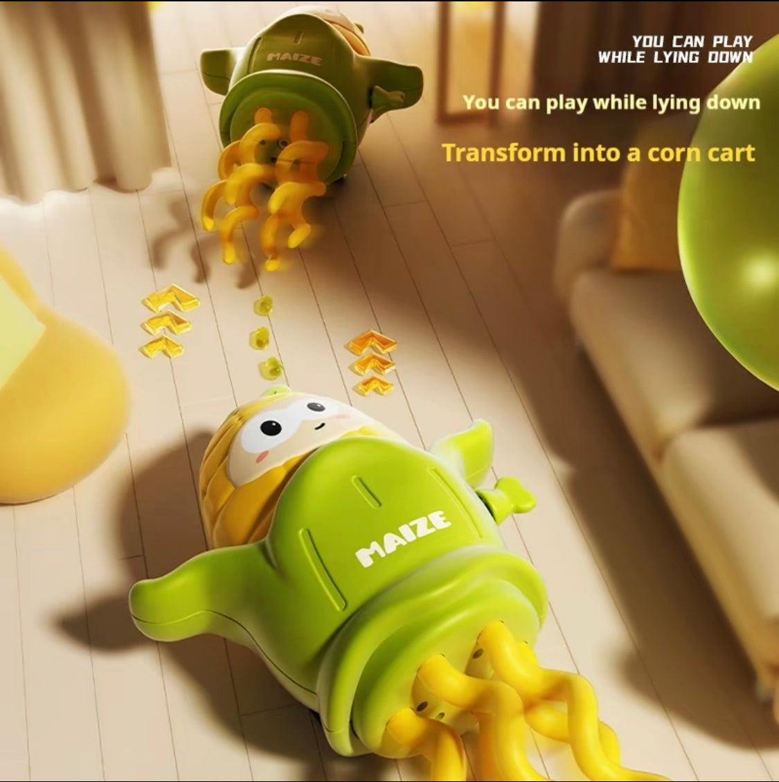 Christmas Kids Gift Wind-Up Corn Toy, Magical Mini Dancing Corn, Stand And Lie Down Dual Mode, Fun Swinging Creative Stress Relief Puzzle Toy, New Year Child Gift