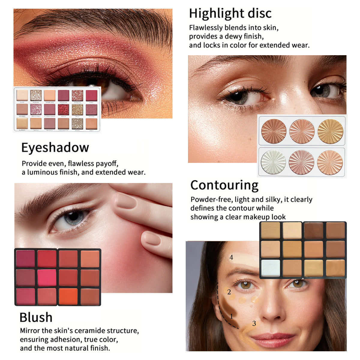 Women's Fashion 4in1 Multifunctional Makeup Palette