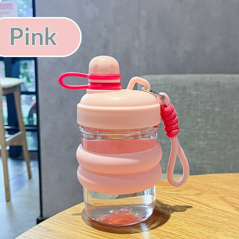 Cartoon Childrens Straw With A Carry Strap Outdoor Portable Direct-drinking Cup