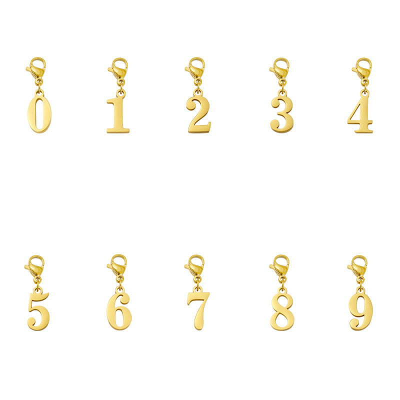 Titanium Steel Bracelet And Necklace Accessories With Birthday Number And Age Design