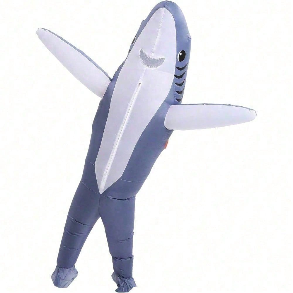 Perfect Valentine Gift, Shark Inflatable Costume, Adult Blow Up Halloween Party Outfit, Funny Group Cosplay For Birthday And Sporting Events