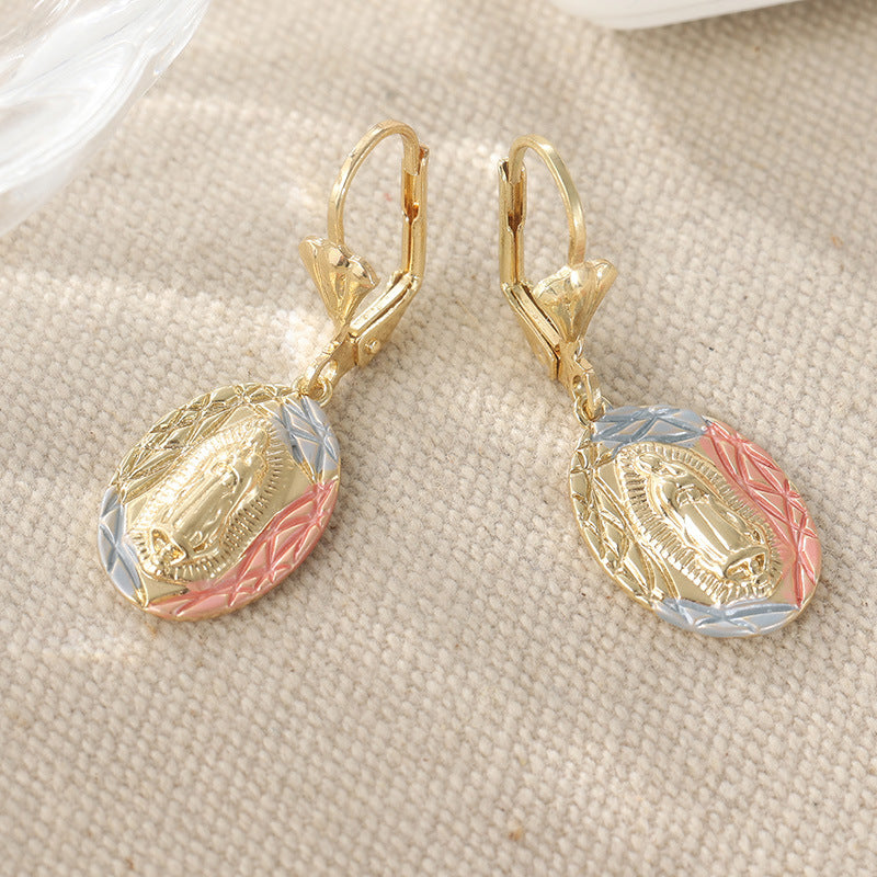 Morning Moon Cross-Border European And American Heart-Shaped Zircon Copper Earrings, Gift For Best Friends, Wholesale In Stock, Yiwu Source