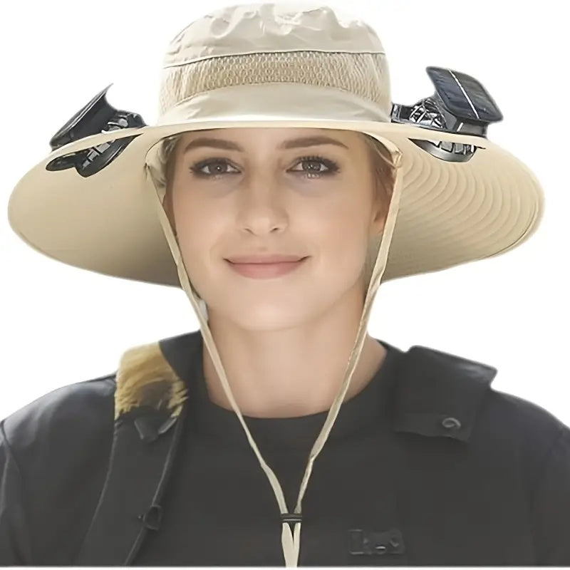 Pickup Only Solar Cooling Hat With Built-in USB Fan - For Outdoor Camping, Beach, And Construction - Lightweight And Breathable Sun Protection Hat For Men And Women Pickup Only
