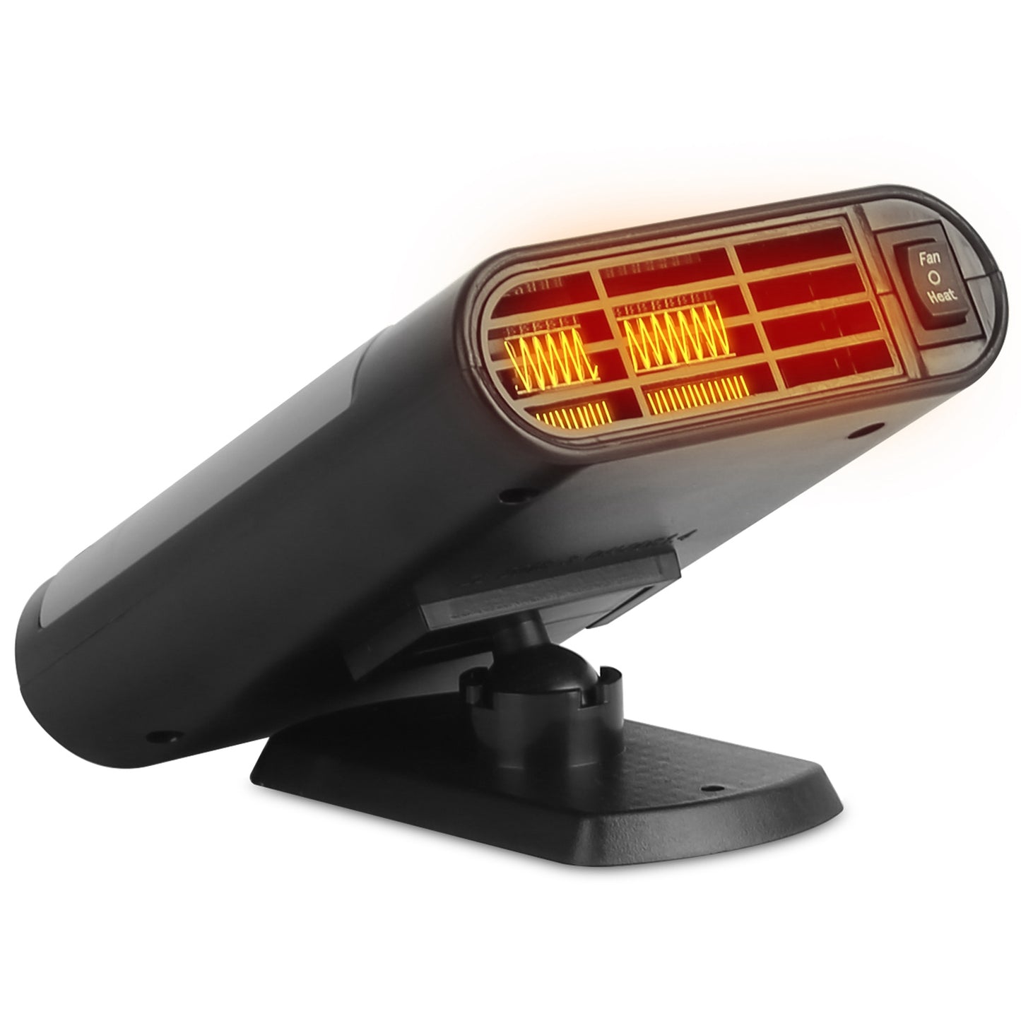 12V 150W Portable Car Heater Heating Fan 2 In 1 Defroster Defogger Demister Windshield Heater Automotive Cooling Fan With Air Purification 360 Degree Rotating Base