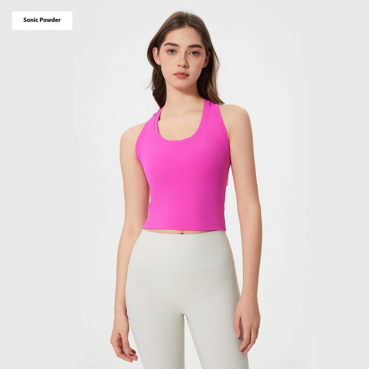 H-shaped Beauty Back Yoga Clothes Outer Wear Casual Short Fitness Sports Vest