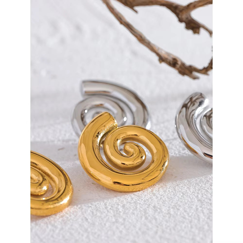 Stainless Steel Vacuum-Plated 18K Gold Fashion Earrings That Wont Fade