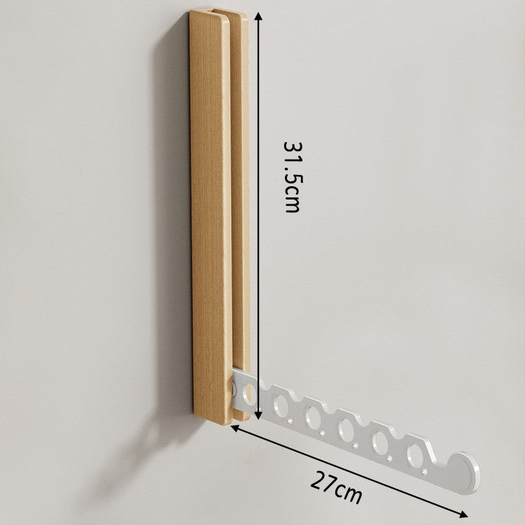 Walnut Folding Invisible Clothes Drying Rack For Balconies And Home Use