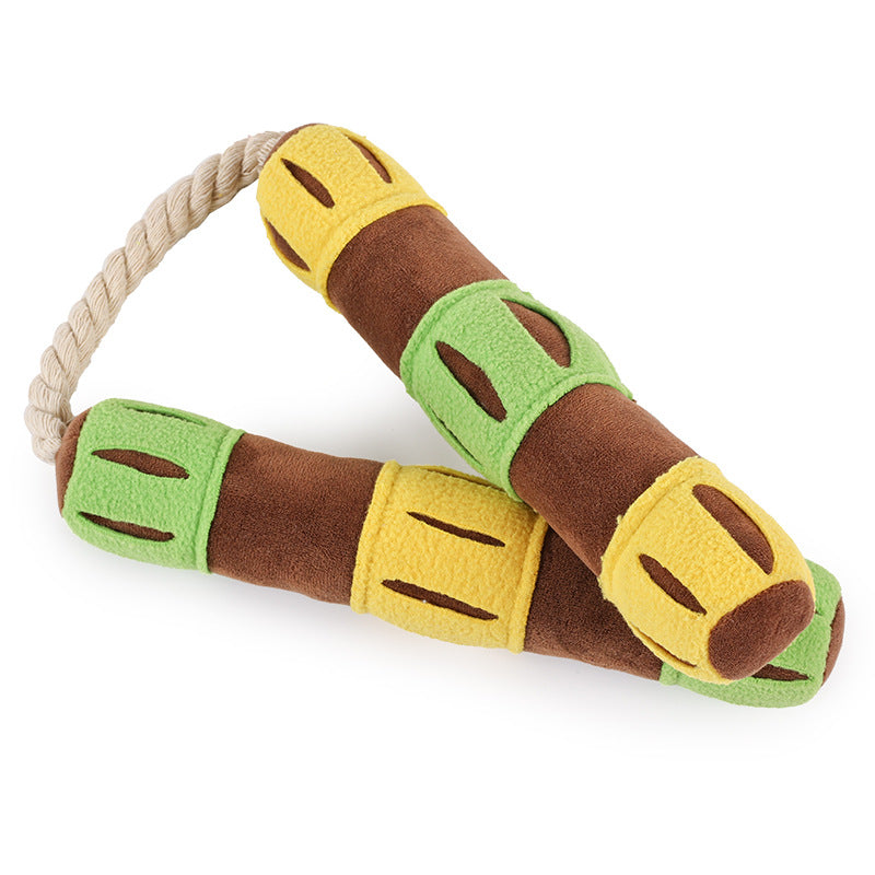 Pet Snuffle Toys Dog Sniffing Toy Slow Feeding Mat Nunchaku Puppy Playing Washable Interactive Puzzle Pet Playing Sounding Pad