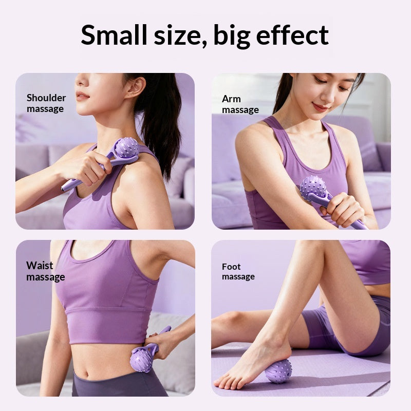 Handheld Roller Massage Device For Arms And Calves, Acupoint Massage Beads