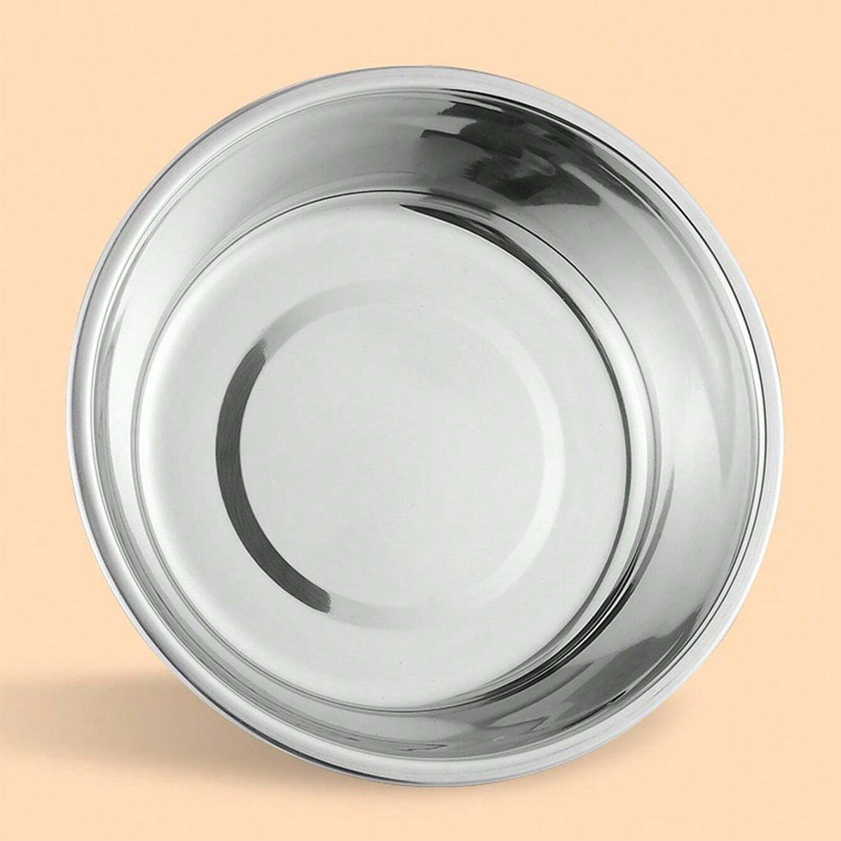 Stainless Steel Pet Bowl-Silver-Diameter 11.1cm-1 pack