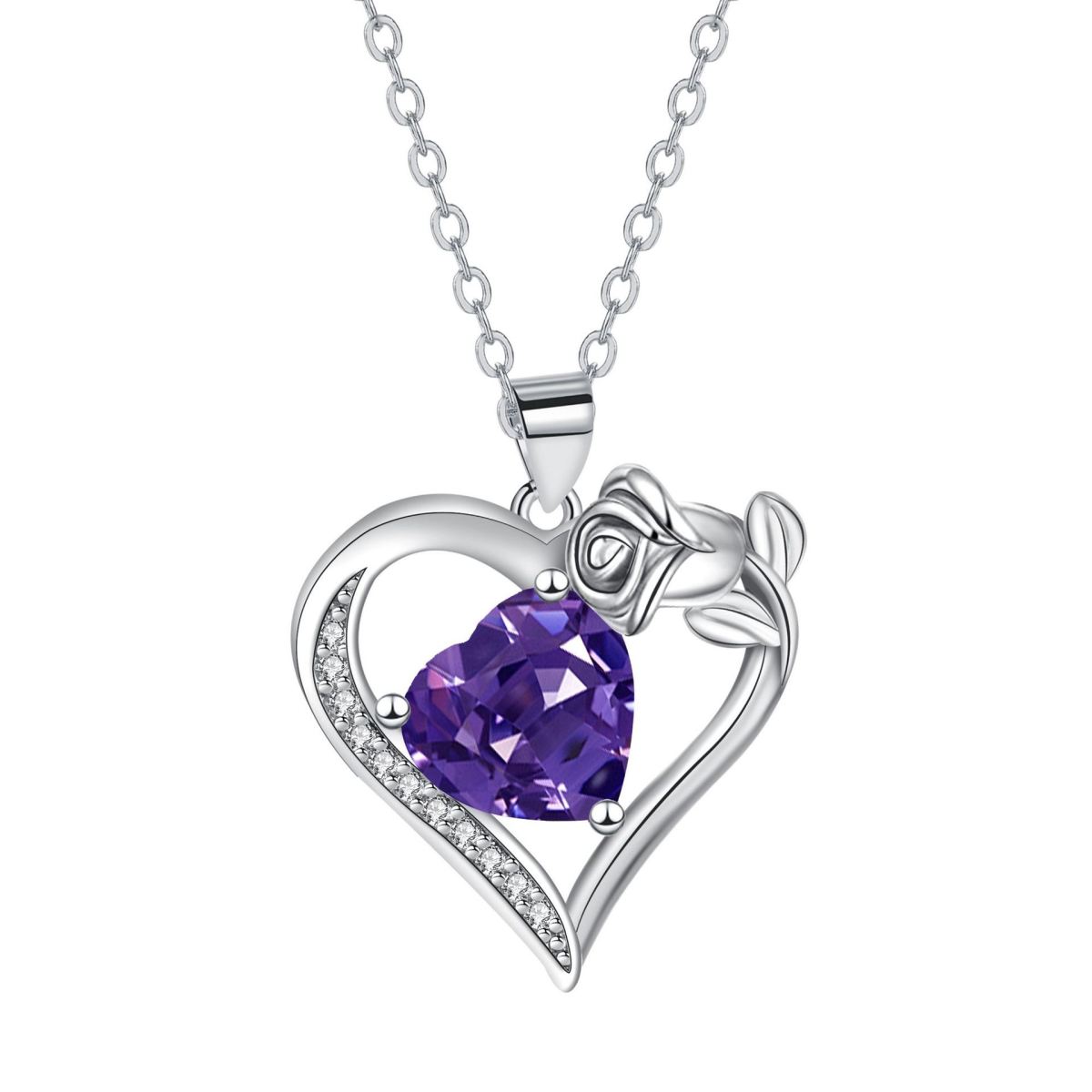 Heart-shaped Accessories Elegant Rose Lovers Women's Necklace