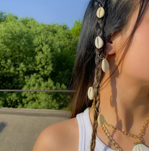 Bohemian Ethnic-style Braided Hair Shell Hair Clip
