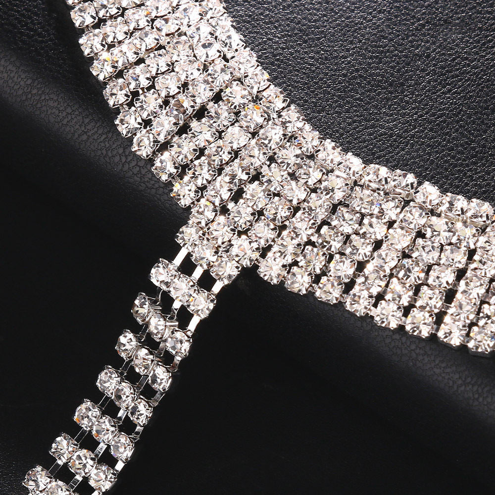 Halter Waist Chain Men's Body Chains Full Diamond Multi-row Necklace Sexy Body Accessories