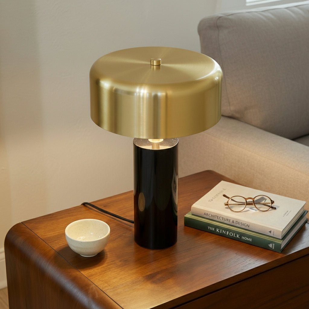 New Design Small Modern Stylish Desk Lamp In Stock In The United States, Easy To Install, Used For Bedside Table Lamp,Reading Lamp, Office, Kinetic Table Lamp - Gold Outer And White Inner 110 120V
