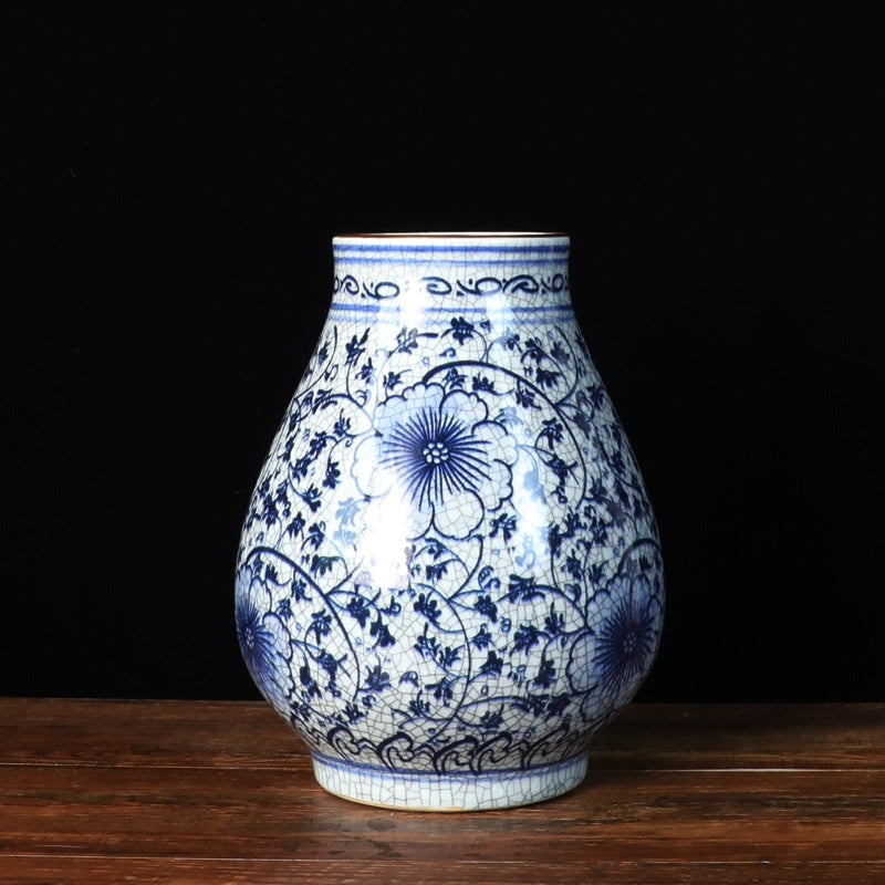 Blue-and-white Porcelain Vase Home Living Room Decoration