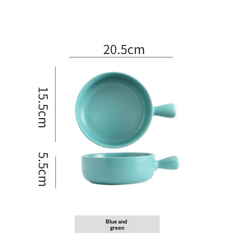 Japanese-Korean Style Ceramic Handle Bowl