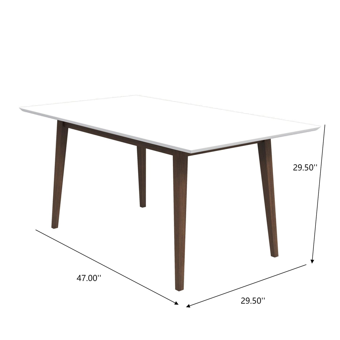 Levi Modern Style Solid Wood Rectangular Dining Kitchen Table 47