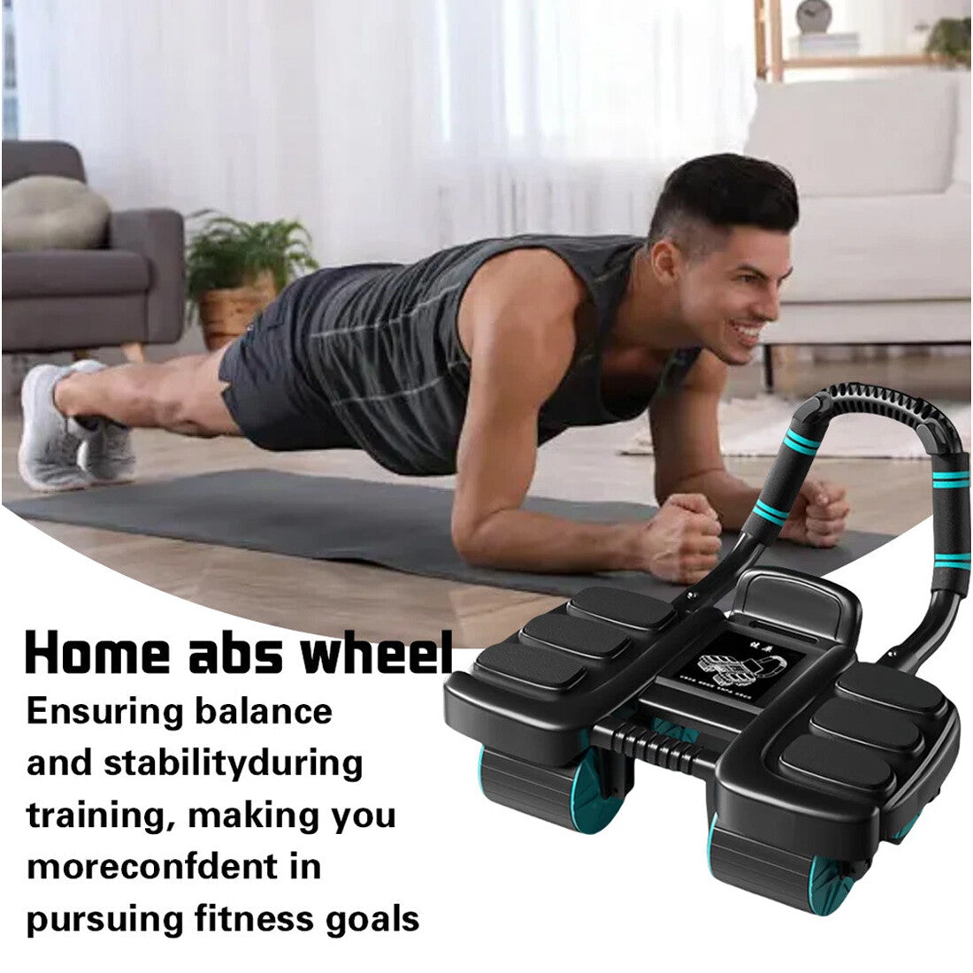 Healthy Belly Wheel Wheel Abdominal Fitness Wheel W 6 Elbow Support Ab Roller