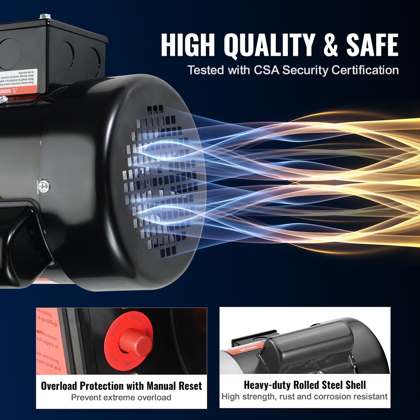 0.75HP Electric Motor 1725 Rpm, AC 115V/230V, 56C Frame, Air Compressor Motor Single Phase, 5/8' Keyed Shaft, CW/CCW Rotation For Agricultural Machinery And General Equipment