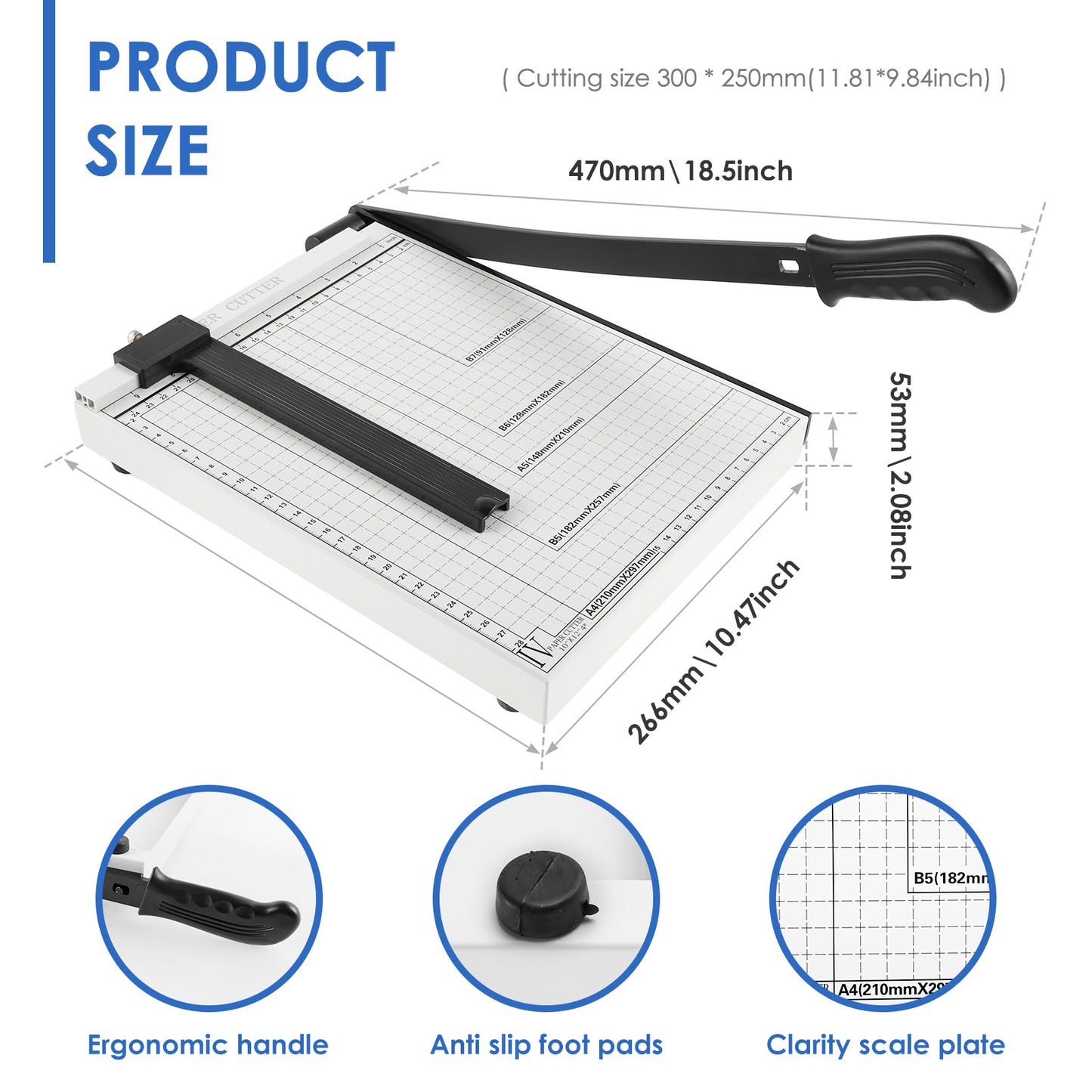 Support pan European shipping--Safe Paper Cutter Slid-Proof Paper Trimmer Versatile Paper Cutter Stable Paper Trimmer For Office Craft Or Pictures