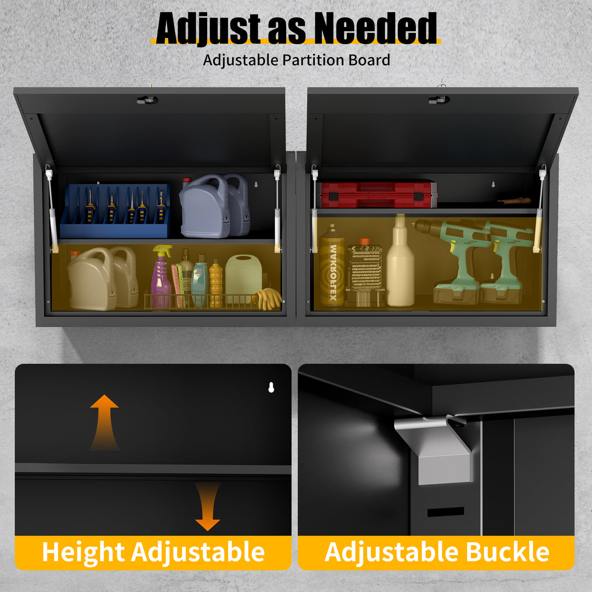 Heavy Duty Metal Wall Mounted Tool Storage Cabinet Steel Metal ,Garage Storage Cabinet For Garage,Workshop,Basement,,Kitchen,Assembly Required