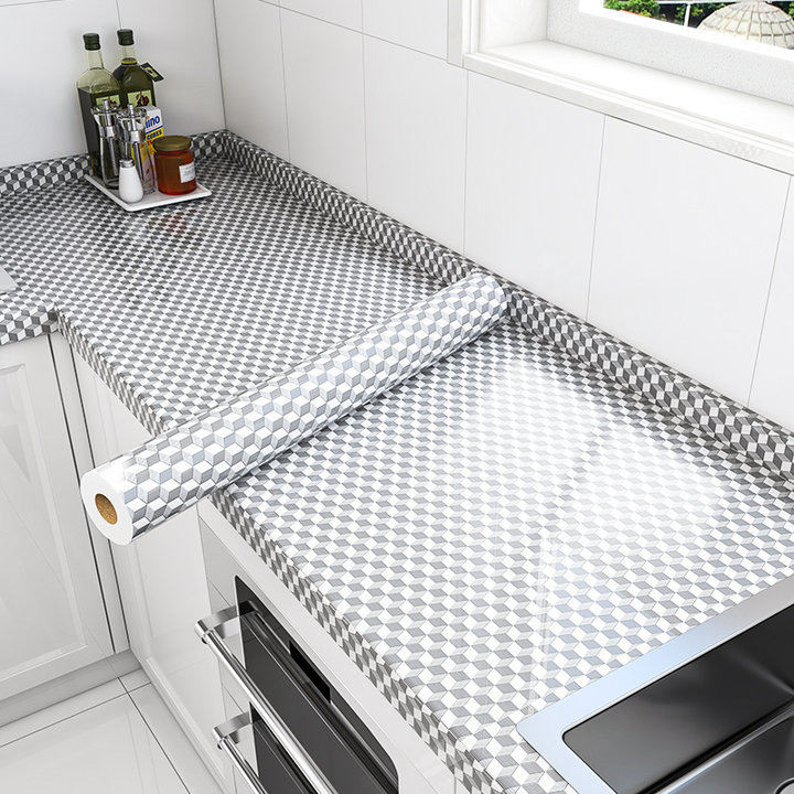 Kitchen Stickers, Oil-resistant And High-temperature Resistant Special Wallpaper, Thickened Moisture-proof And Waterproof Self-adhesive Tin Foil Paper For Cabinets And Stoves
