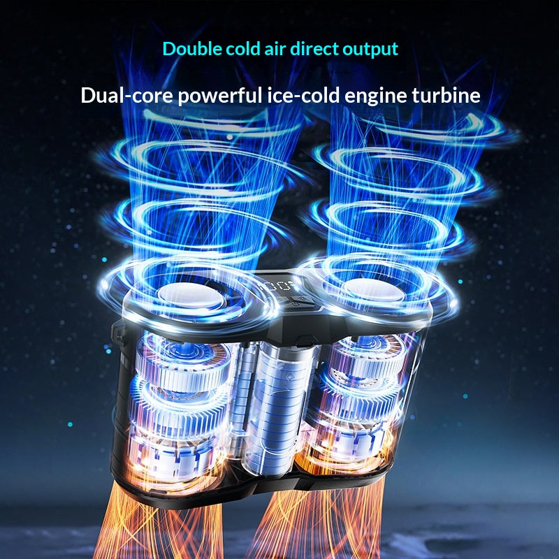 New Cooling USB-Charged Turbo High-Wind-Force Outdoor Portable Neck-Mounted Fan