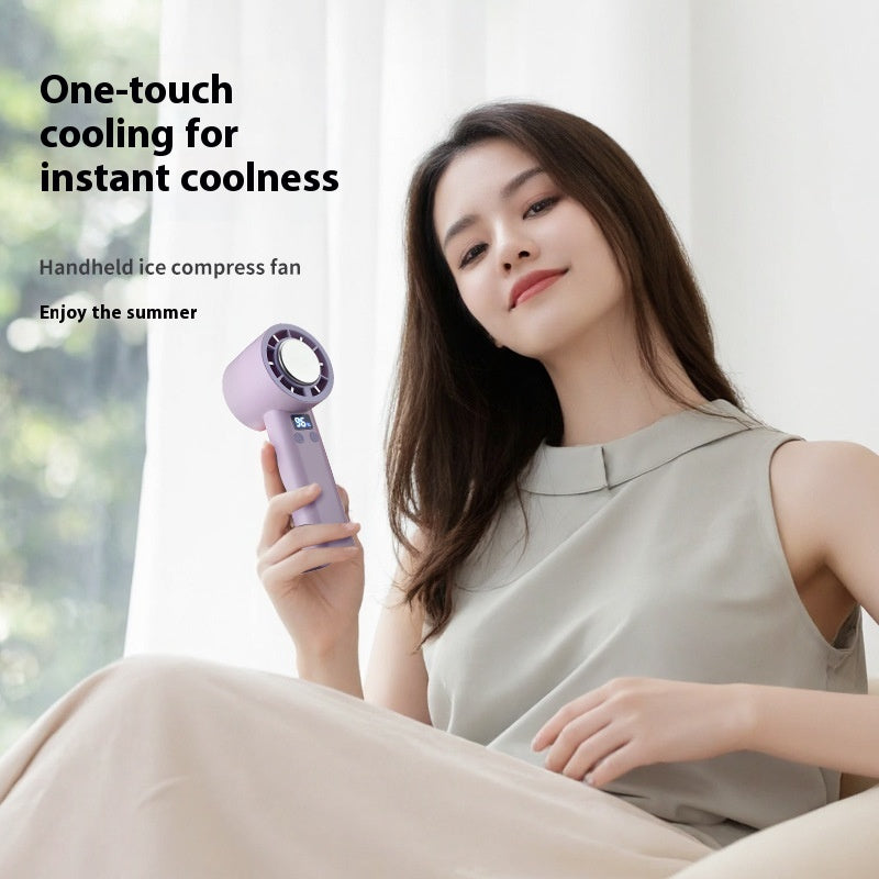 Semiconductor Ice Cooling Fan Handheld Portable Small Desktop